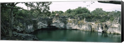 Framed Lake between Etosha and Tsumeb, Lake Otjikoto, Namibia Print