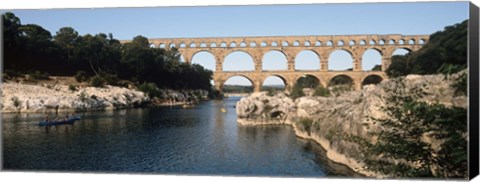 Framed Pont Du Gard, Nimes, Gard, France Print