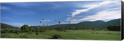 Framed Hot Air Balloon Rodeo, Steamboat Springs, Colorado (horizontal) Print