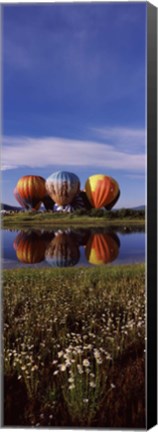 Framed Hot Air Balloon Rodeo, Steamboat Springs, Colorado (vertical) Print