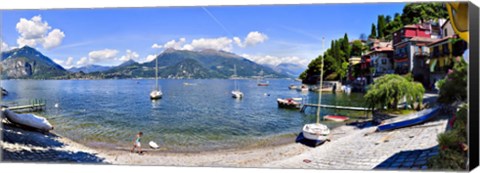 Framed Boats on Lake Como Print