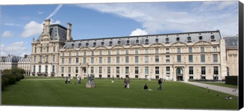 Framed Facade of a museum, Musee Du Louvre, Paris, Ile-de-France, France Print