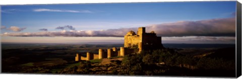 Framed Castle on a hill, Loarre Castle, Huesca, Aragon, Spain Print