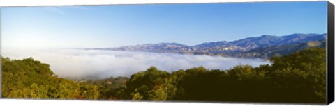 Framed Clouds over an ocean, Los Padres National Forest, California, USA Print