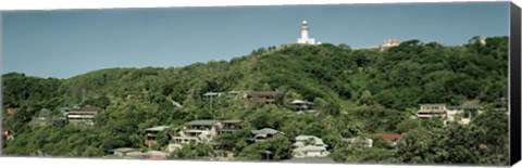 Framed Lighthouse on a hill Print