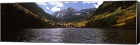 Framed Lake with mountain range in the background, Aspen, Pitkin County, Colorado, USA Print