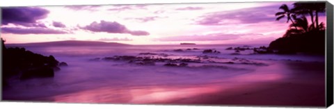 Framed Maui Coast at sunset, Makena, Maui, Hawaii, USA Print