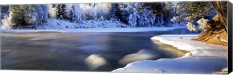 Framed Dal River in winter, Dalarna Province, Sweden Print