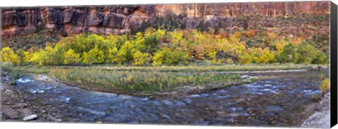 Framed Virgin River at Big Bend, Zion National Park, Springdale, Utah, USA Print