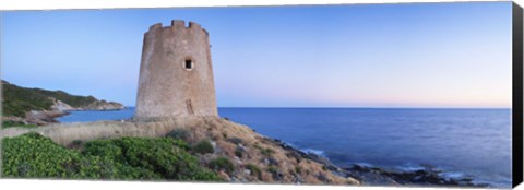 Framed Saracen Tower, Costa del Sud, Sulcis, Sardinia, Italy Print