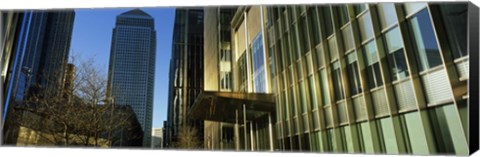 Framed Buildings in a city, Canada Square Building, Canary Wharf, Isle of Dogs, London, England 2011 Print