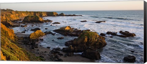 Framed Rocks on the coast, Cambria, San Luis Obispo County, California, USA Print