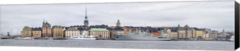 Framed Boats and Buildings at the Waterfront, Gamla Stan, Stockholm, Sweden 2011 Print