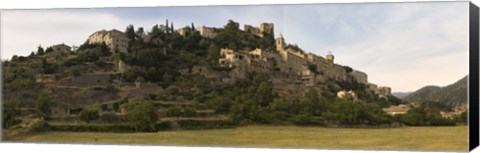 Framed Hilltop town of Montbrun-Les-Bains, Drome, Rhone-Alpes, France Print