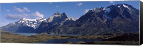 Framed Lake Nordenskjold in Torres Del Paine National Park, Chile Print