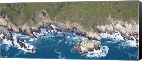 Framed Aerial view of a coast, Big Sur, Monterey County, California Print
