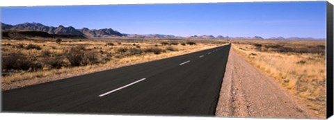 Framed Road passing through a desert, Keetmanshoop, Windhoek, Namibia Print