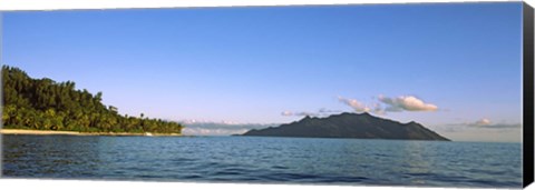 Framed Islands in an ocean, North Island, Silhouette Island, Seychelles Print