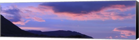 Framed Sunrise over mountains, Argentine Glaciers National Park, Patagonia, Argentina Print