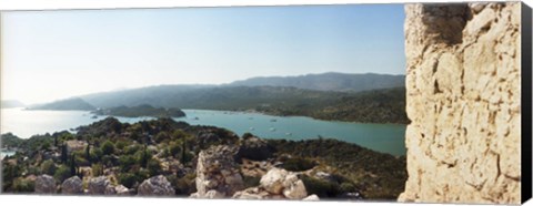 Framed View from the Byzantine Castle, Kekova, Lycia, Antalya Province, Turkey Print