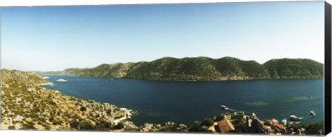 Framed Mediterranean Sea at Kekova, Lycia, Antalya Province, Turkey Print