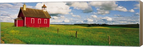 Framed Small Red Schoolhouse, Battle Lake, Minnesota, USA Print