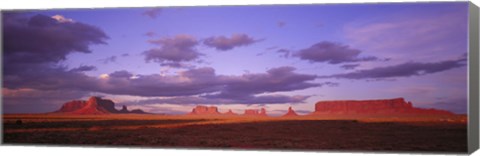 Framed Monument Valley with Purple Sky, Arizona Print