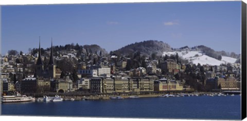 Framed High angle view of a city, Lucerne, Switzerland Print