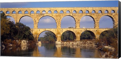 Framed Aqueduct, Pont Du Gard, Provence-Alpes-Cote d&#39;Azur, France Print