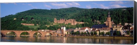 Framed Germany, Heidelberg, Neckar River Print