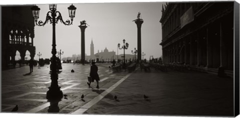 Framed Venice Italy in Black and White Print