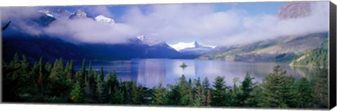 Framed St Mary Lake, Glacier National Park, Montana, USA Print