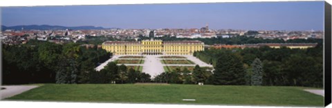 Framed Formal garden in front of a palace, Schonbrunn Palace, Vienna, Austria Print