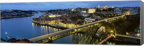 Framed Bridge across a river, Dom Luis I Bridge, Oporto, Portugal Print