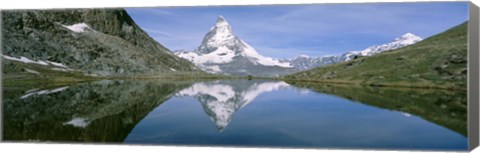 Framed Lake, Mountains, Matterhorn, Zermatt, Switzerland Print