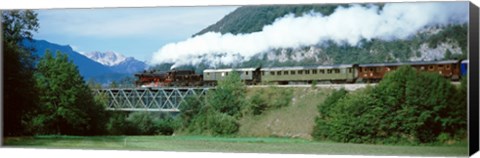 Framed Train on a bridge, Bohinjska Bistrica, Slovenia Print