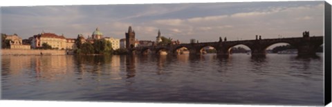 Framed Charles Bridge Vltava River Prague Czech Republic Print