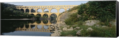 Framed France, Nimes, Pont du Gard Print