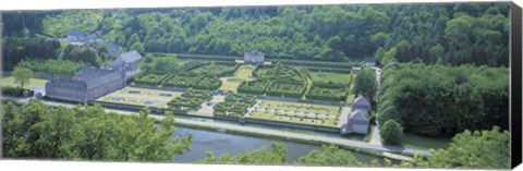 Framed Aerial View, Freyr Castle, Ardennes, Belgium Print