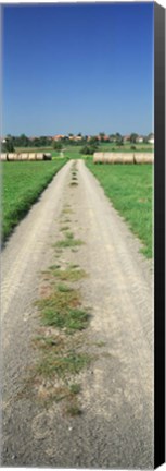 Framed Germany, Hay bales along a road Print