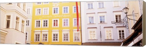 Framed Austria, Salzburg, Mozart&#39;s Birthplace, Low angle view of the apartments Print