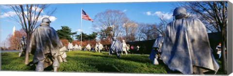 Framed Korean Veterans Memorial Washington DC USA Print