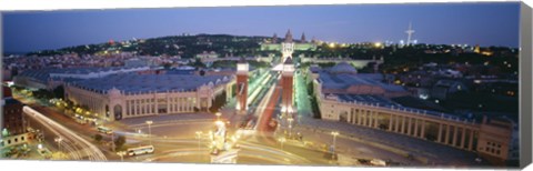 Framed Ariel View of Barcelona, Spain Print