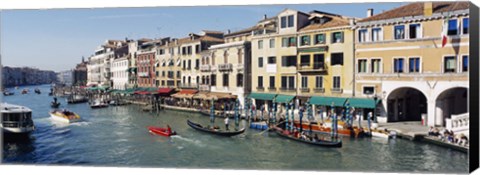 Framed High angle view of a canal, Grand Canal, Venice, Italy Print