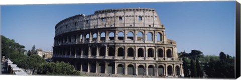 Framed Facade Of The Colosseum, Rome, Italy Print