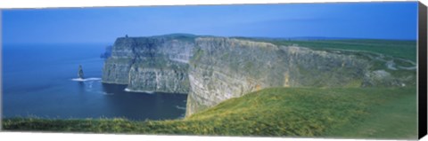 Framed Rock formations at the coast, Cliffs Of Moher, The Burren, County Clare, Republic Of Ireland Print