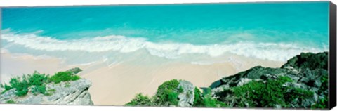 Framed Surf on the shore, Bermuda Print