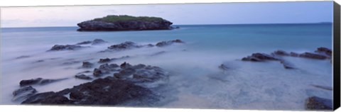 Framed Rock formations, Bermuda, Atlantic Ocean Print