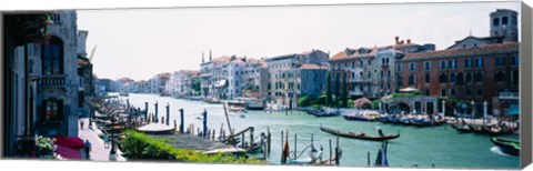 Framed Boats and Gondolas, Grand Canal, Venice, Italy Print