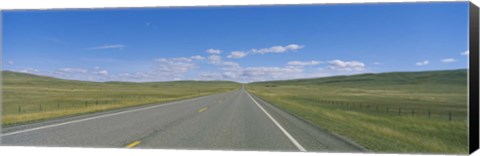 Framed Interstate Highway Passing Through A Landscape, Route 89, Montana, USA Print